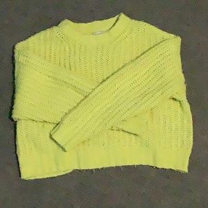 LIME GREEN AMERICAN EAGLE SWEATER